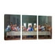 thumbnail image 1 of Cuadro Decorativo Tríptico Vertical La Ultima Cena Canvas Revolution  Set De 3 Cuadros 25x38 cm, 1 of 5