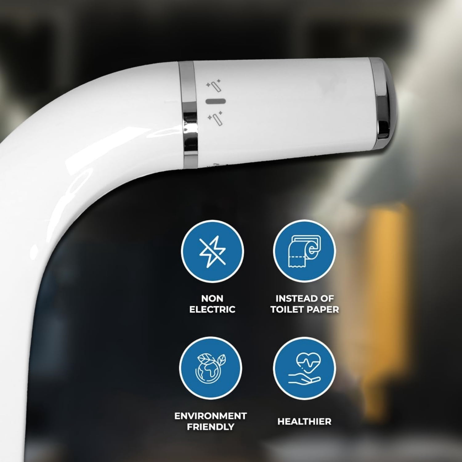 Toilet Attachment for Toilets Seat,Self-Cleaning Hot&Cold Water Bidet-Toilet Attachment for Hygiene,Non-Electric Bidets Sprayer, Adjustable Water Pressure with Bidet Hose for Feminine /Real Wash.