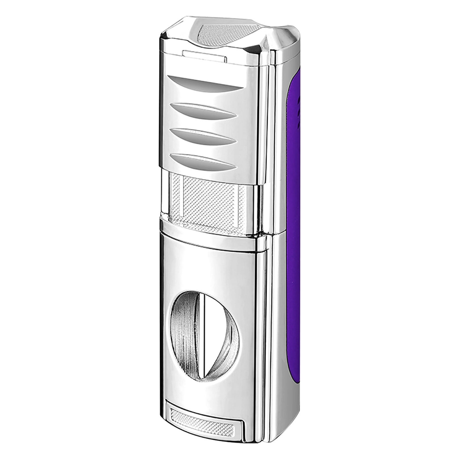 Torch Lighter Triple Flame Rechargeable Lighter, Portable Windproof Torch Igniter USB Charging Multifunction Lighter, for Cigar BBQ Camping Outdoor Lighting Use