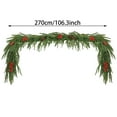 thumbnail image 3 of 9FT Real Touch Christmas Garland with Pine Cones and Berries, Artificial Norfolk Pine Greenery Garland for Mantle, Fireplace, Stairs, Indoor & Outdoor Holiday Decor, 3 of 7