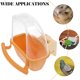 thumbnail image 3 of Comedero para pájaros, dispensador de comida para pájaros, alimentador para loros, accesorios para jaula, alimentador transparente para periquitos, 3 of 6