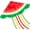 watermelon, variant on Spaceship Kite Easy to Fly for Kids and Adults with String Reel,Beach Kites for Outdoor Games and Activities (Rainbow Cloud, 1)