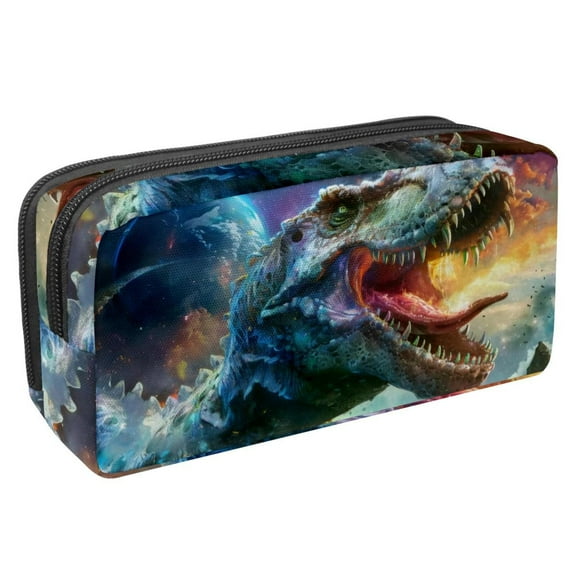MUOOUM Pencil Case, Cool Dinosaur Fantasy Galaxy Large Capacity Pencil Pouch Stationery Pen Bag