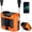 Orange, variant on Wiher Portable Waist Fan,Rechargeable Wearable Shirt Clip Fan with Light, Cooling Neck Body, Powerful 5 Speeds Belt Personal Cooling Fans for Outdoor Jobsite Camping Travel(Orange)
