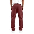 thumbnail image 7 of Men's Cargo Pants Lightweight Pants Relaxed Fit Stretch Joggers Hiking Travel Casual Work With Pockets Wine Xxl, 7 of 7
