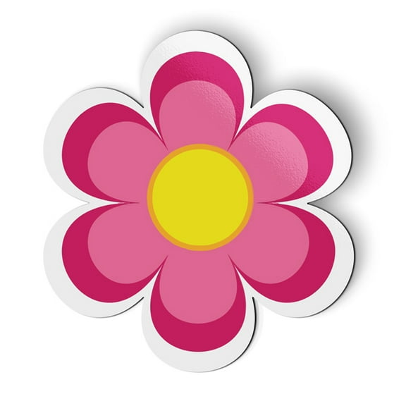 Cute Pink Flower - 5.5" Magnet for Car Locker Refrigerator