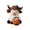 A003- C, variant on 2 Pack, Highland Cow Figurines 4 Inch Halloween Ghost Decor Spooky Statues for Home Tiered Tray Shelf Mantel Fall Halloween Decoration for Indoor Tabletop Display