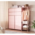 thumbnail image 1 of Commode Haute Yiwa pour Chambre, 16 Tiroirs avec Support à Vêtements Intégré, Tour de Rangement en Tissu, 1 of 9