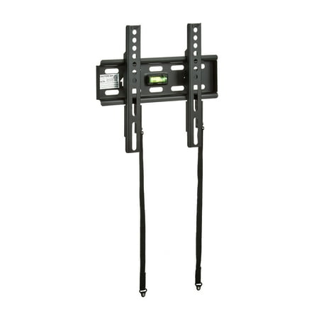 onn Fixed Wall Mount for 19" to 42" TVs, UL Listed, Holds up to 35 lbs, Black