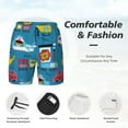 thumbnail image 5 of Balery Transportations With Cute Animals Mens Swim Trunks Swim Shorts for Men Quick Dry Inseam Beach Shorts with Compression Liner Pocket-X-Large, 5 of 9