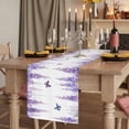 thumbnail image 2 of Table Runners 90 Inches Long Dress Scarves, Wisteria Farmhouse Coffee/Dining/Kitchen Table Runner for Living Room, Purple Flowers Butterflies Vintage Spring 13x90 Inch, 2 of 9