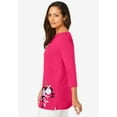thumbnail image 4 of Jessica London Women's Plus Size Boatneck Tunic Top 3/4 Sleeve Shirt  Loose Fit, 4 of 6
