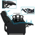 thumbnail image 4 of BestOffice Recliner Chair for Living Room Furniture Home Theater Seating Glider Chairs Modern Wingback Single Sofa PU Leather with Footrest (Black), 4 of 6