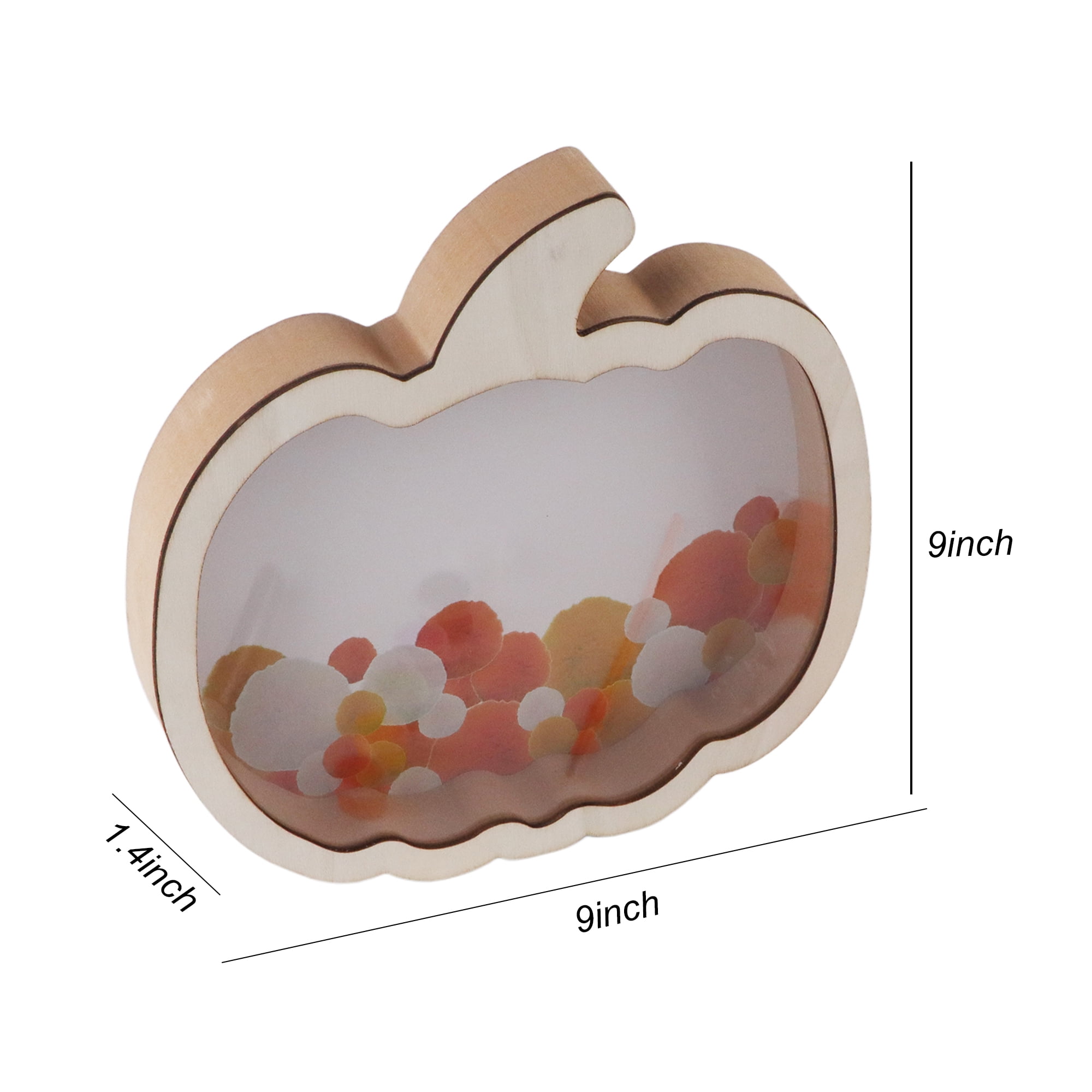 Make Your Own Fillable Pumpkin,for Fall and Halloween Decoration, 9x9 inch MDF Pumpkin, Non-Brand