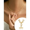 thumbnail image 3 of 1Pcs 304 Stainless Steel Necklace Layering Clasps Golden Necklace Separators Jewelry Clasps Necklace Extenders for Layered Separator Beads Chain Extender Necklaces Bracelet 37mm, 3 of 3