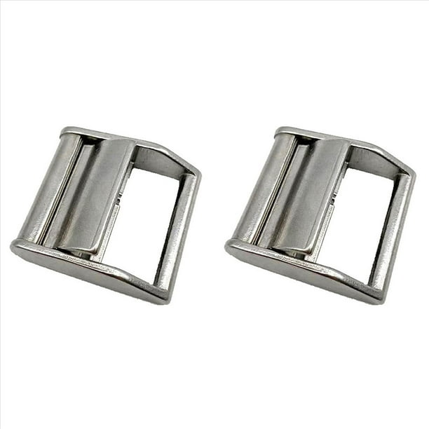2X Hebilla de Leva con Trinquete Correa de Amarre o Correas Amarre de Carga Correa para Equipaje Cinturón Hebilla de Metal, 38 mm Acero Inoxidable 304