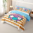 thumbnail image 3 of Homewish Soccer Ice Cream Drip Quilt King,Waffle Us Flag King Coverlet Set,3-Piece, 3 of 7