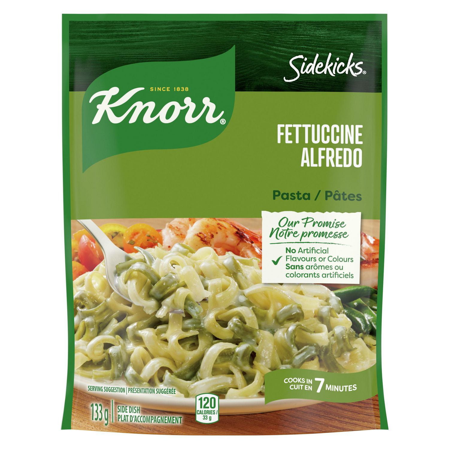 Knorr Sidekicks Fettuccine Alfredo Plat d'Accompagnement de Pâtes