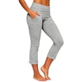 thumbnail image 2 of QSAWXQZ Womens Capri Yoga Pants High Waist Pockets Stretch Cropped Athletic Lounge Pants XL, 2 of 9