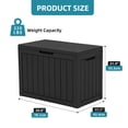 thumbnail image 2 of Uforic 45 Gallon Waterproof Resin Outdoor Storage Deck Box, Lockable Organizer for Patio Pool Garden, Black, 2 of 9