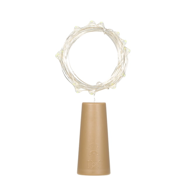4,5 V 1,2 W 2 metros 20 LED alambre de cobre cadena de hadas luz blanca botella plegable plegable