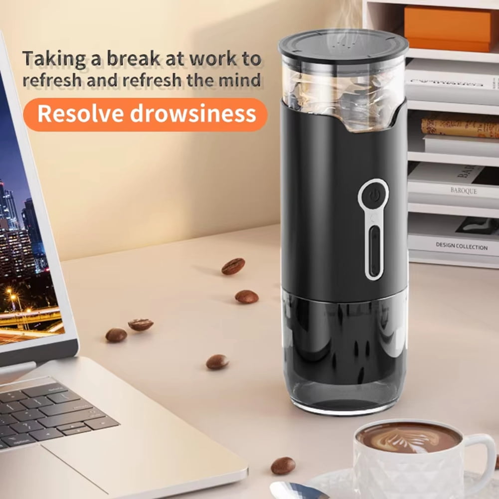 Compact Electric Coffee Maker,Portable Capsule & Powder Brewer,Ideal for Travel &  Use,Quick Brewing Technology