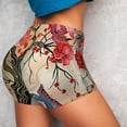 thumbnail image 4 of Lsque Butterflies And Flowers Painting Pattern High Waisted Biker Shorts for Women-Tummy Control Fitness Athletic Workout Running Yoga Gym Shorts,Moisture-Wicking-Large, 4 of 9
