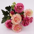 thumbnail image 2 of Ramo de flores artificiales Tela de seda de plástico Decoración floral Fiesta de bodas en casa Ramo de flores falsas, Rosa Kearding HA6961-02B, 2 of 6