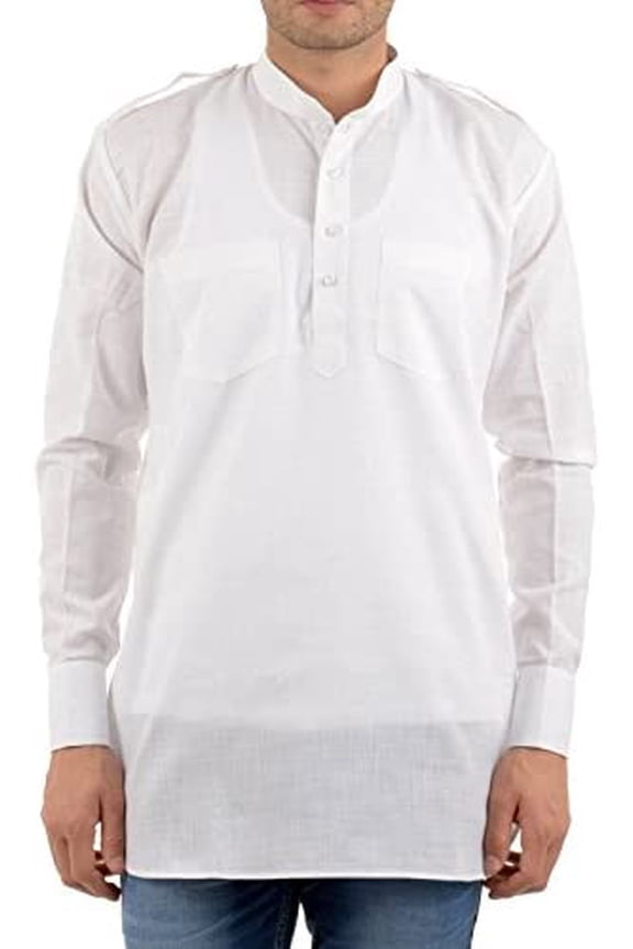 Royal Men's Linen Kurta (Royal_275_White_X-Large)