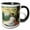 Black/White, variant on 3drose, View of the Village by Frederic Bazille, 15oz Mug
