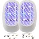 thumbnail image 1 of Lámpara antimosquitos (2 unidades), lámpara UV, matamosquitos eléctrico, matamoscas para interiores, trampa para moscas eficaz y no tóxica, extermina insectos, para cocina y dormitorio., 1 of 5