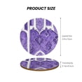 thumbnail image 3 of Multi-Shape Mdf Cork Coaster 4 Pieces Of Anti-Slip, Anti-Wear And Anti-Fouling 3.9in Easy To Clean And Stable Structure Mediumpurple Moroccan Trellis Hand-Drawn Sketch_4 Round Shape, 3 of 7
