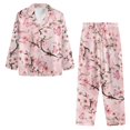 thumbnail image 2 of DISNIMO Butterfly Flower Print Pajama for Women Set Long Sleeve Sleepear 2 Piece Pjs Set with Long Pants Casual Loose Nightwear with Pocket, M, 2 of 7