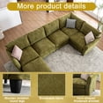 thumbnail image 7 of 124.4" 6-Seater U-Shaped Modular Sectional Sofa with Sparkling Glitter Chenille Fabric & Storage Ottoman, 7 of 7