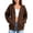 Brown, variant on Women's 2026 Spring 90s Style Zip Up Y2K Hoodies Casual Long Sleeve Sweatshirts Fall Winter Track Jackets with Big Patch Storage Pockets Red XL