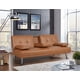 thumbnail image 1 of Modern Faux Leather Futon With Cupholders and Pillows Sofa Living Room Sofas Black Furniture Home Sofas My Lux Decor Round, 1 of 11