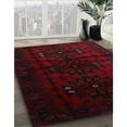 thumbnail image 2 of Ahgly Company Indoor Square Contemporary Dark Scarlet Red Abstract Area Rugs, 3' Square, 2 of 6