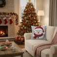 thumbnail image 6 of Christmas Throw Pillow Cover - Holiday Decorative Pillow Case with Santa Snowman Tree Print, Soft Fabric and Hidden Zipper Pillow Cover Sofa Bed Decor, 6 of 7