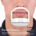 thumbnail image 3 of Beard Guide Shaper with Comb Beard Shaper Goatee Mustache Grooming Tool Face Hair Styling Template for Man - - 5 PCS/Set (White), 3 of 8