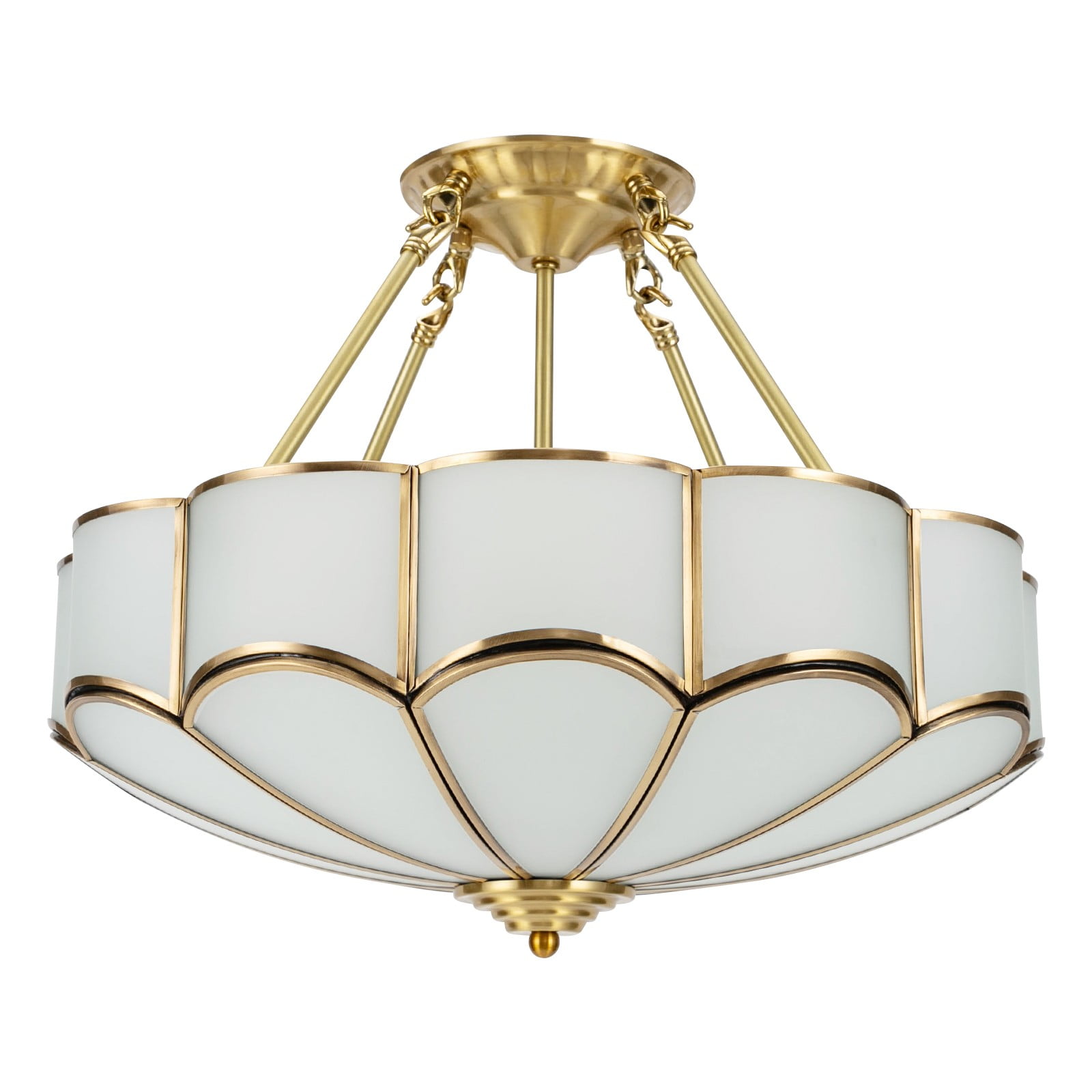 Vintage Ceiling Light Flower Shape Ceiling Light Glass Ceiling Light 17.72*5.9in