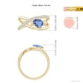 thumbnail image 4 of Angara Natural 0.65 Ct. Tanzanite with Diamond Solitaire Ring in 14K Yellow Gold for Women (Ring Size: 12), 4 of 9
