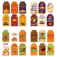 thumbnail image 4 of Monebena 60 Pcs Happy Thanksgiving Day Gift Paper Tags Fall Gift Tags Autumn Pumpkin Label Tags Thankful Give Thanks Favor Tags Maple Leaves Holiday Sticker Tag with Rope for Wrapping Decor M01, 4 of 6