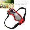 thumbnail image 6 of BIMZUC Dog Goggles Soft Silicone Frame Adjustable UV Protection Sunglasses for Eye Protection Outdoor Driving Cycling Red, 4.5 inches / 11.5 cm, Comfortable Pet Eyewear for Small and Medium Dogs, 6 of 9