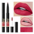 Mustacti Double Head Automatic Lip Gloss Lip Liner Waterproofs Matt