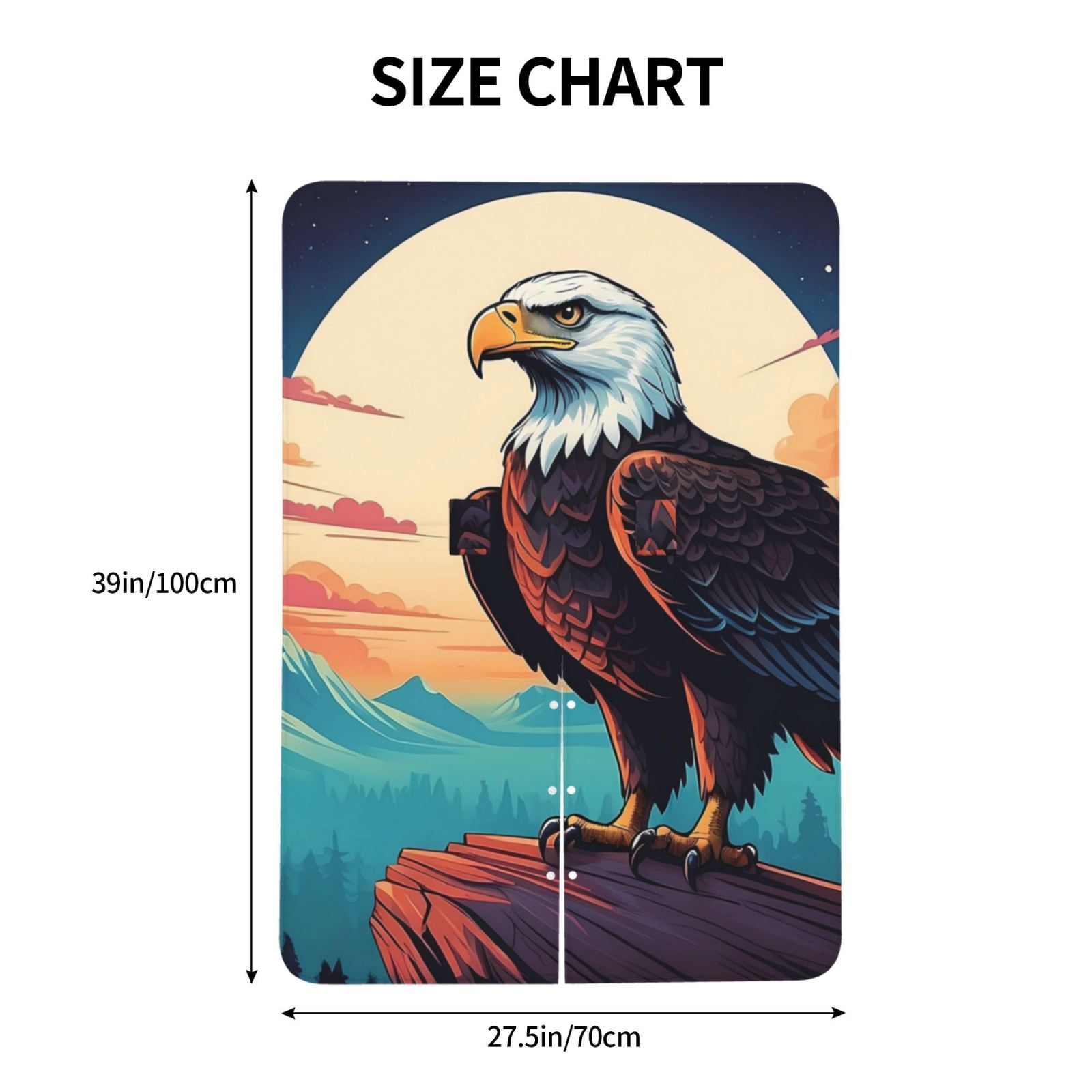 Naloa Cartoon Iceberg Bald Eagle Baby Car Seat Cover, Breathable Baby Carrier Cover, Multiuse Baby Carrier Cover & Nursing Breastfeeding Cover