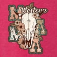 thumbnail image 6 of Wild Bobby Western Ma Steer Pink And Grey Distressed Pop Culture Women Tri-Blend Racerback Tank Top, Shocking Pink, Large, 6 of 6