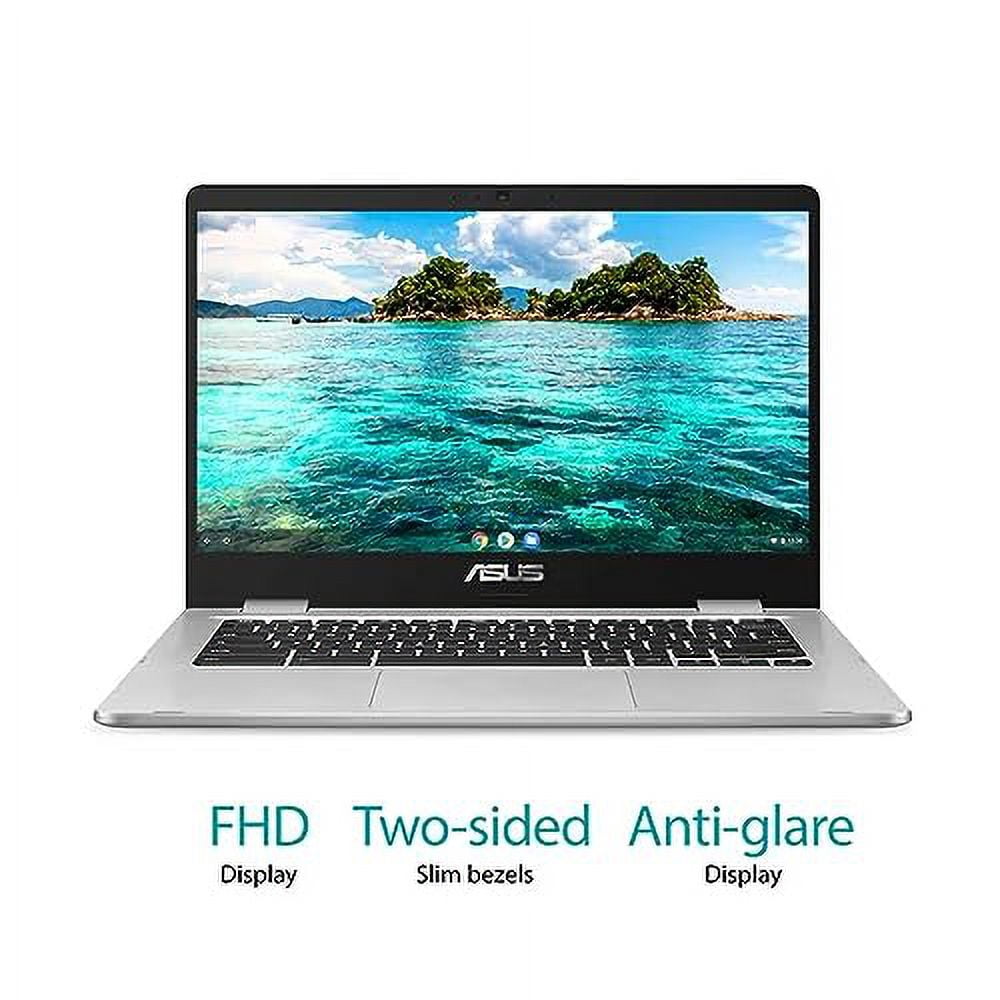 Asus Chromebook C424 C424MA-WH44F 14 Chromebook - Full HD - 1920 x 1080 - Intel Celeron N4020 Dual-core [2 Core] 1.10 GHz - 4 GB Total RAM - 64 GB Flash Memory - Silver