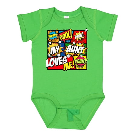 

Inktastic My Aunt Love Me Gift Baby Boy or Baby Girl Bodysuit