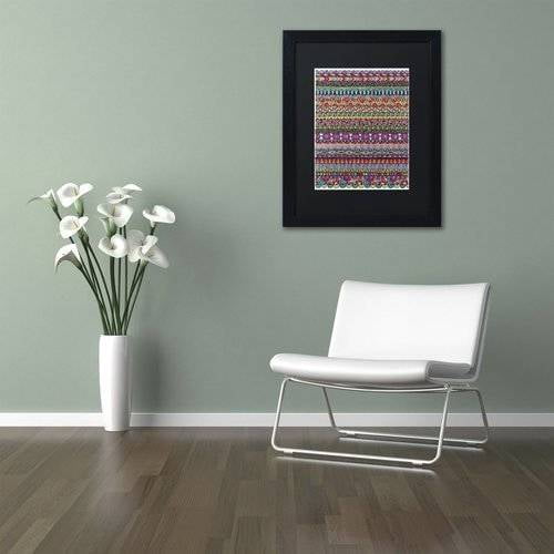 Trademark Fine Art "Oaxaca Mat" Canvas Art by Hello Angel, Black Matte, Black Frame