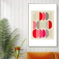 thumbnail image 2 of IDEA4WALL Framed Canvas Print Wall Art Pink, Red, Yellow & Gray Abstract Polygons Geometric Shapes Illustrations Modern Art Chic Colorful for Living Room, Bedroom, Office - 16"x24" White, 2 of 4